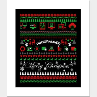 Programmer Ugly Christmas Sweater Gift For Coder Posters and Art